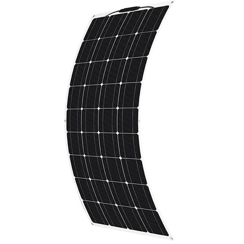 Solar panel flexible 200W placed on grassland for charging use