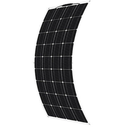 Solar panel flexible 200W placed on grassland for charging use