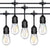 Festoon lights string lights 5m showing warm yellow bulbs