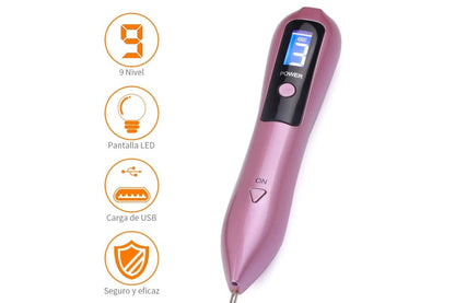 Plasma pen showing LCD screen with intensity levels