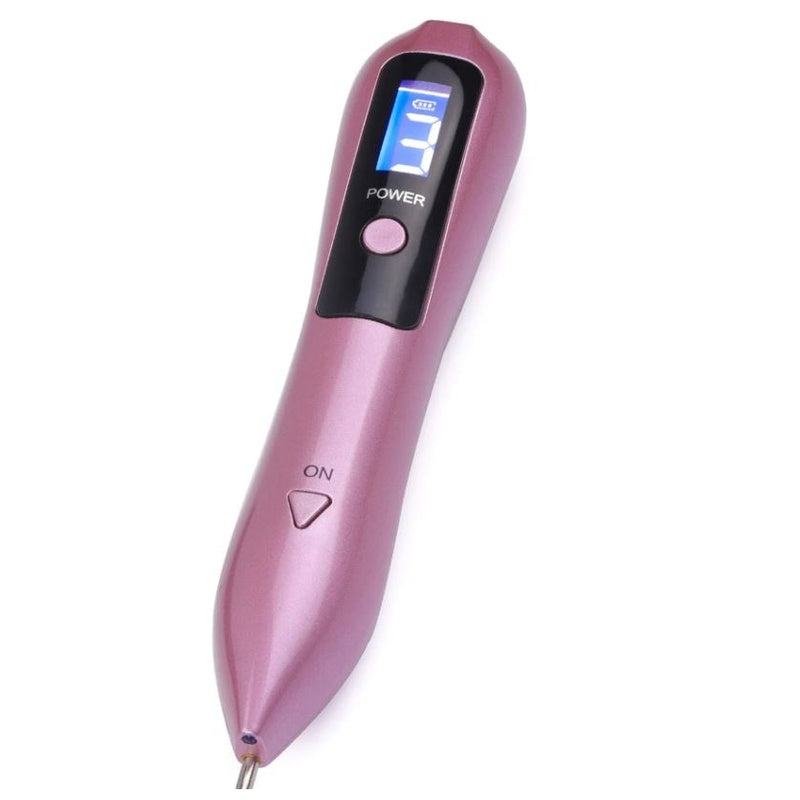 Skin spot removal pen plasma pen pink colour close up