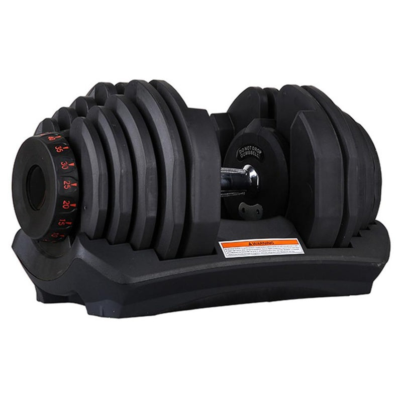 Adjustable dumbbells 40kg showing black and red colour detail