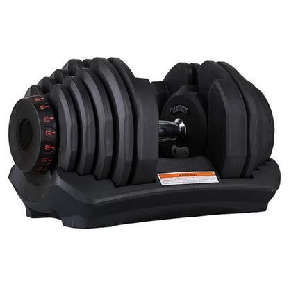 Adjustable dumbbells 40kg showing black and red colour detail