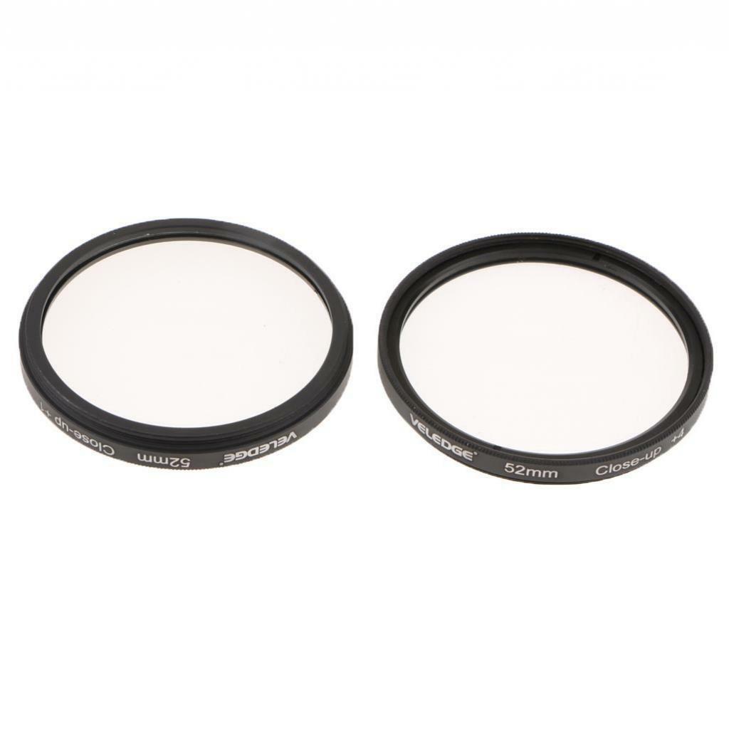 52mm close up macro lens filter set screws onto camera lens