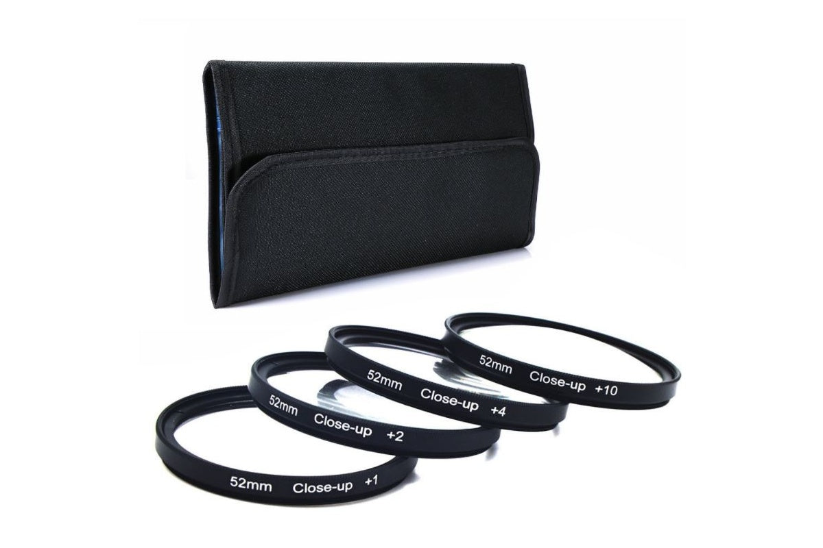 52mm close up macro lens filter set with 2 magnification detail