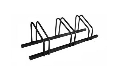 Close up of bike stand bike rack soft padding on tyre holders