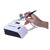 Air brush compressor mini kit in white showing front view