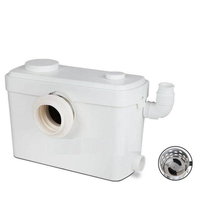 Front view of macerator sewage pump showing 600W motor