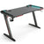 Gaming desk black carbon fibre surface top view
