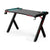 Gaming desk black carbon fibre surface top view