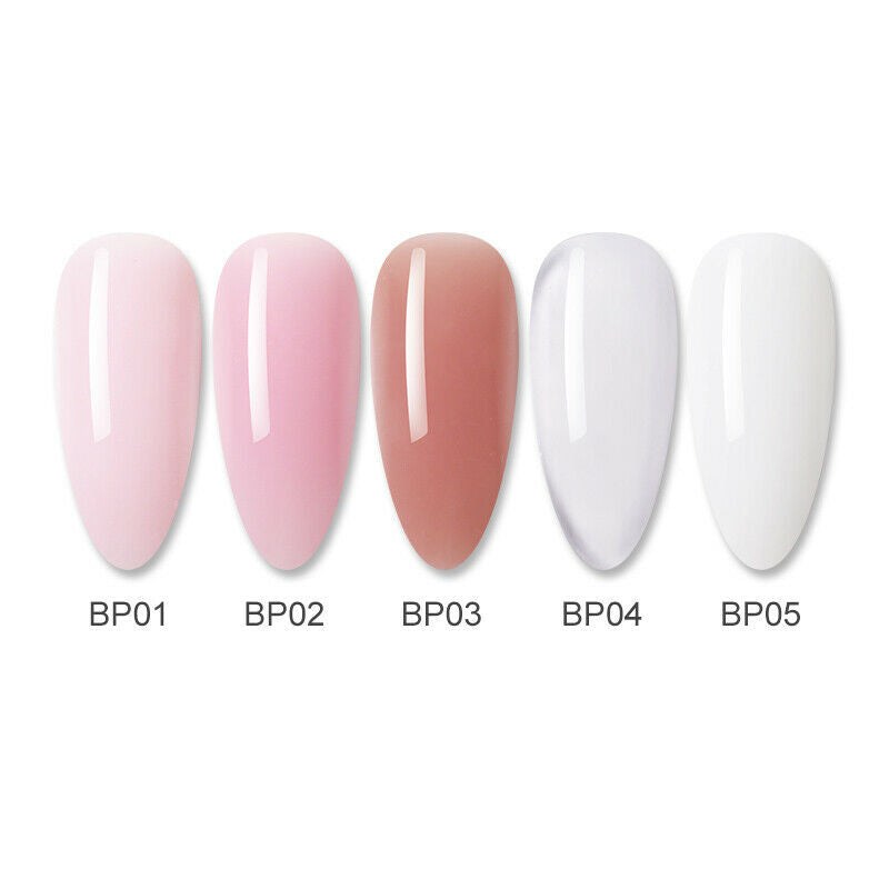 Gel nail polish extension gel 30ml clear applied on acrylic nails
