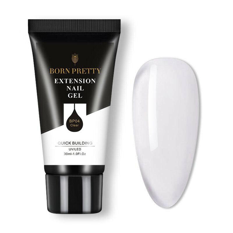 Gel nail polish extension gel 30ml clear bottle front view