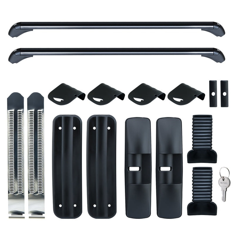 Roof rack universal aluminium alloy close up of locking mechanism