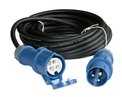 Coupler connection detail on 10m caravan power lead