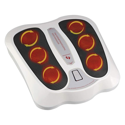 Far infrared foot massager showing silver colour and compact size