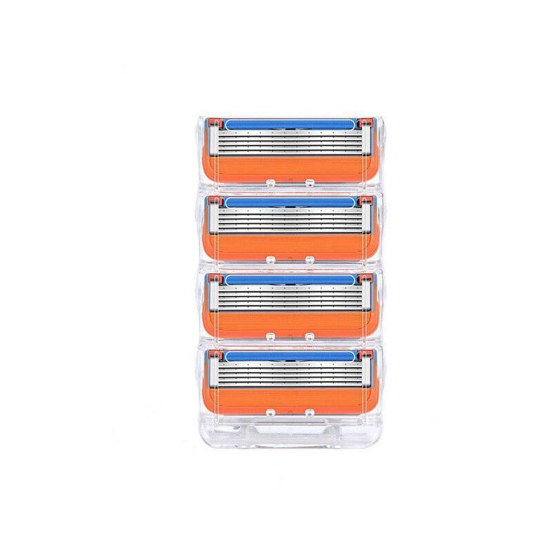 Gillette Fusion replacement razor blades pack showing four cartridges