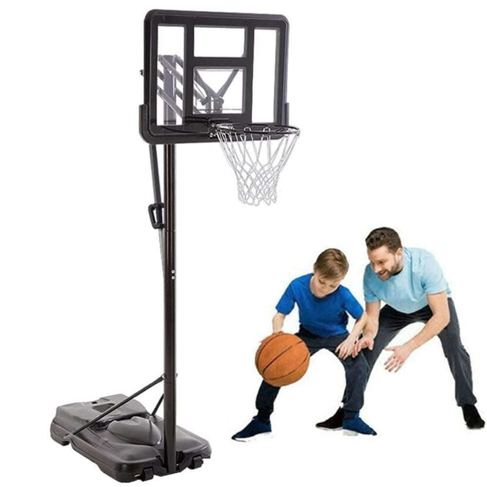 Basketball hoop height adjustment mechanism detail