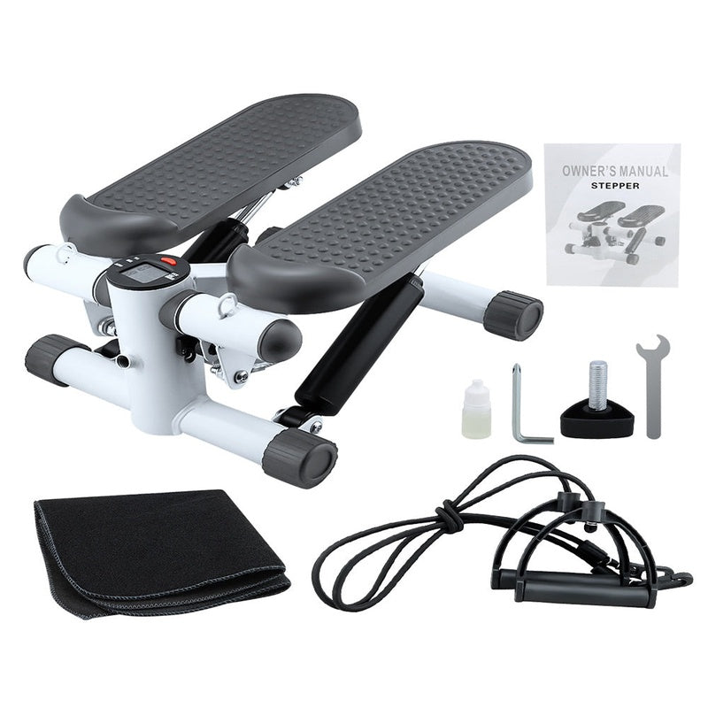 Steppers exercise machine side view showing compact size
