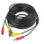 10M CCTV cable BNC power showing black heavy-duty coaxial material