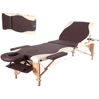 Adjustable massage table folded for easy transport