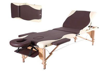 Portable massage table with soft PU leather surface