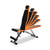 Weight bench side view showing adjustable incline feature