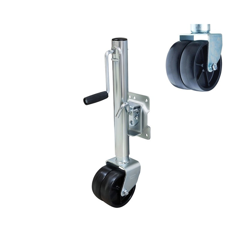 Jockey wheel heavy duty 1500lbs showing galvanised steel frame