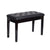 Piano stool with black faux leather padded seat