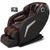 Full body massage chair in black leather from front angle