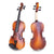 Violin 44 full size natural wood front view