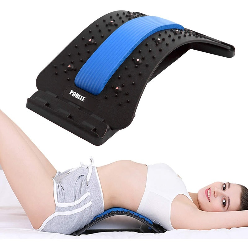 Back Spine Tractor,Lumbar Spine Back Support Stretch Waist Relax Mate Blue