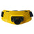 Fishing gimbal belt rod pole holder yellow front view with padded bucket