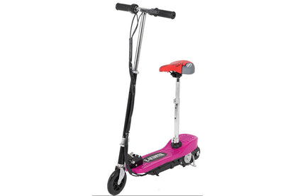 Close up of kids electric scooter chair with wide cushion
