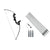 Archery bow with arrows black aluminium alloy handle side view