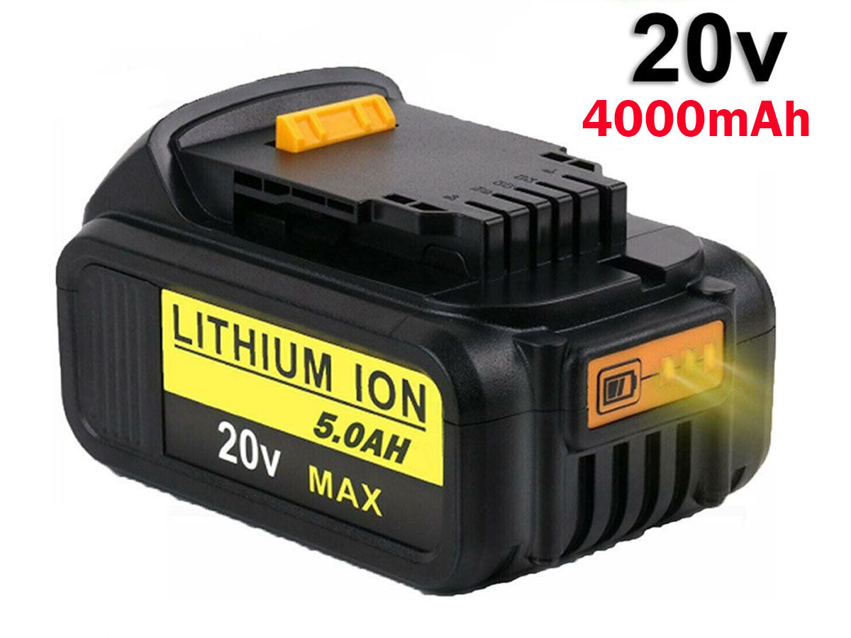 DeWalt DCB180 battery inserted in power tool slot