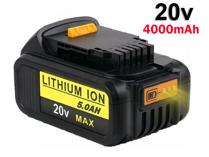 DeWalt DCB180 battery inserted in power tool slot