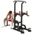 Weight bench pull up station power tower showing full frame