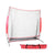 Golf practice net black mesh with red cloth detail
