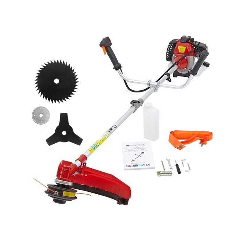 62CC brush cutter petrol trimmer side view showing engine