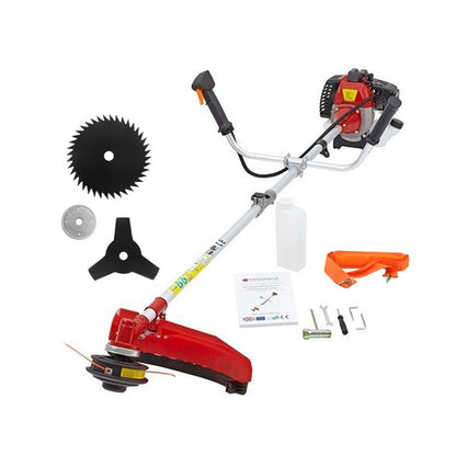 62CC brush cutter petrol trimmer side view showing engine