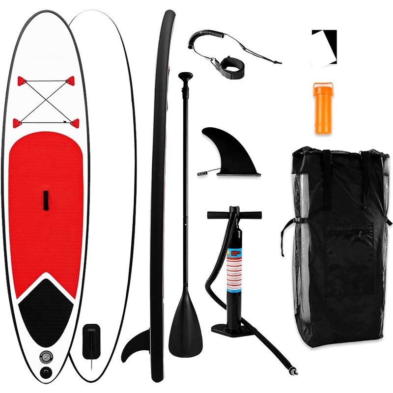 Side view of inflatable stand up paddle board 96ft in blue colour
