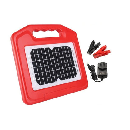 Solar electric fence energiser 15km front view showing LED indicator