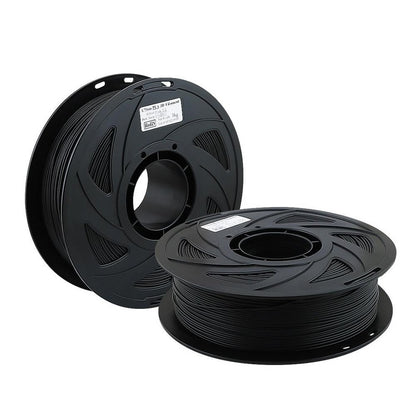 3D printer filament PLA black spool side view