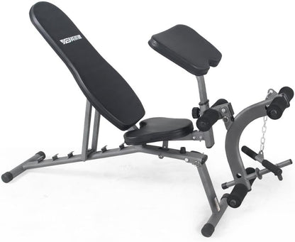 Weight bench used for push up exercise with foam padded handles