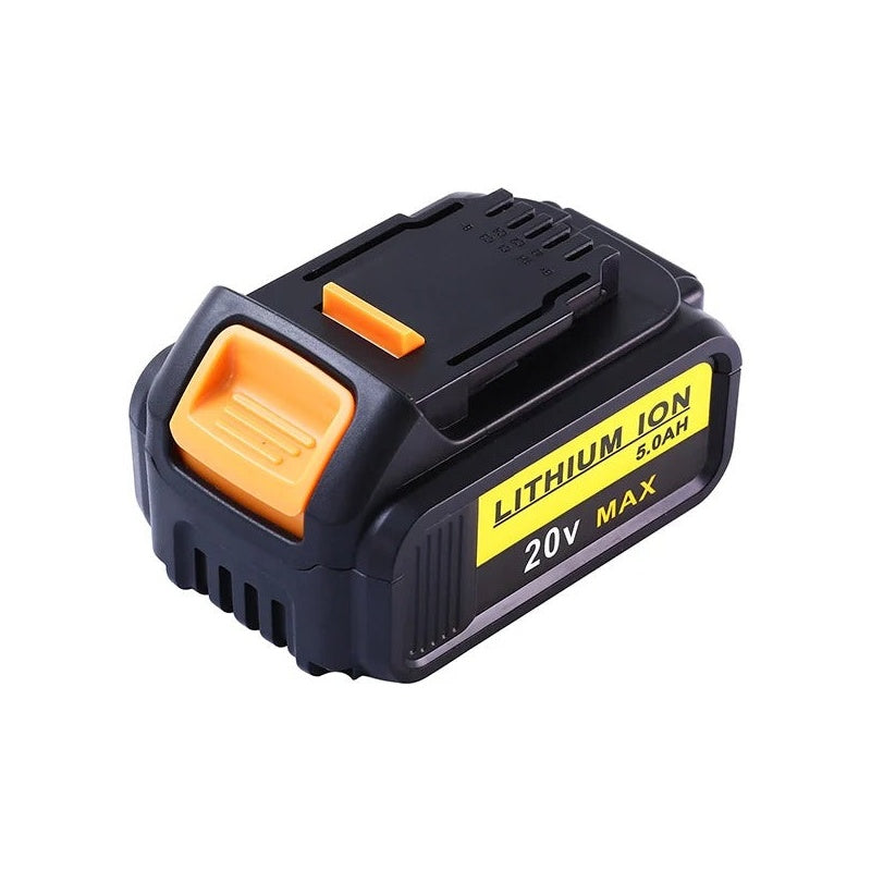 Replacement DeWalt battery 18V 5Ah Li-ion side view