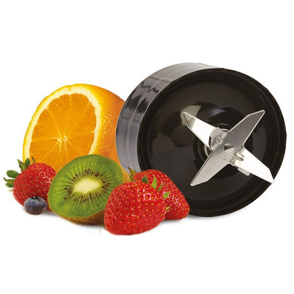 NutriBullet 1200 Series extractor blade close up showing stainless steel