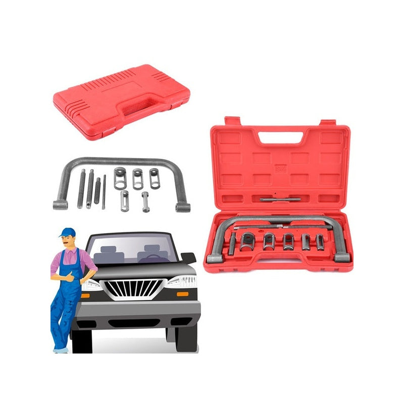 Valve spring compressor tool kit steel material close up