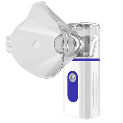 Ultrasonic nebulizer inhaler side view showing compact design