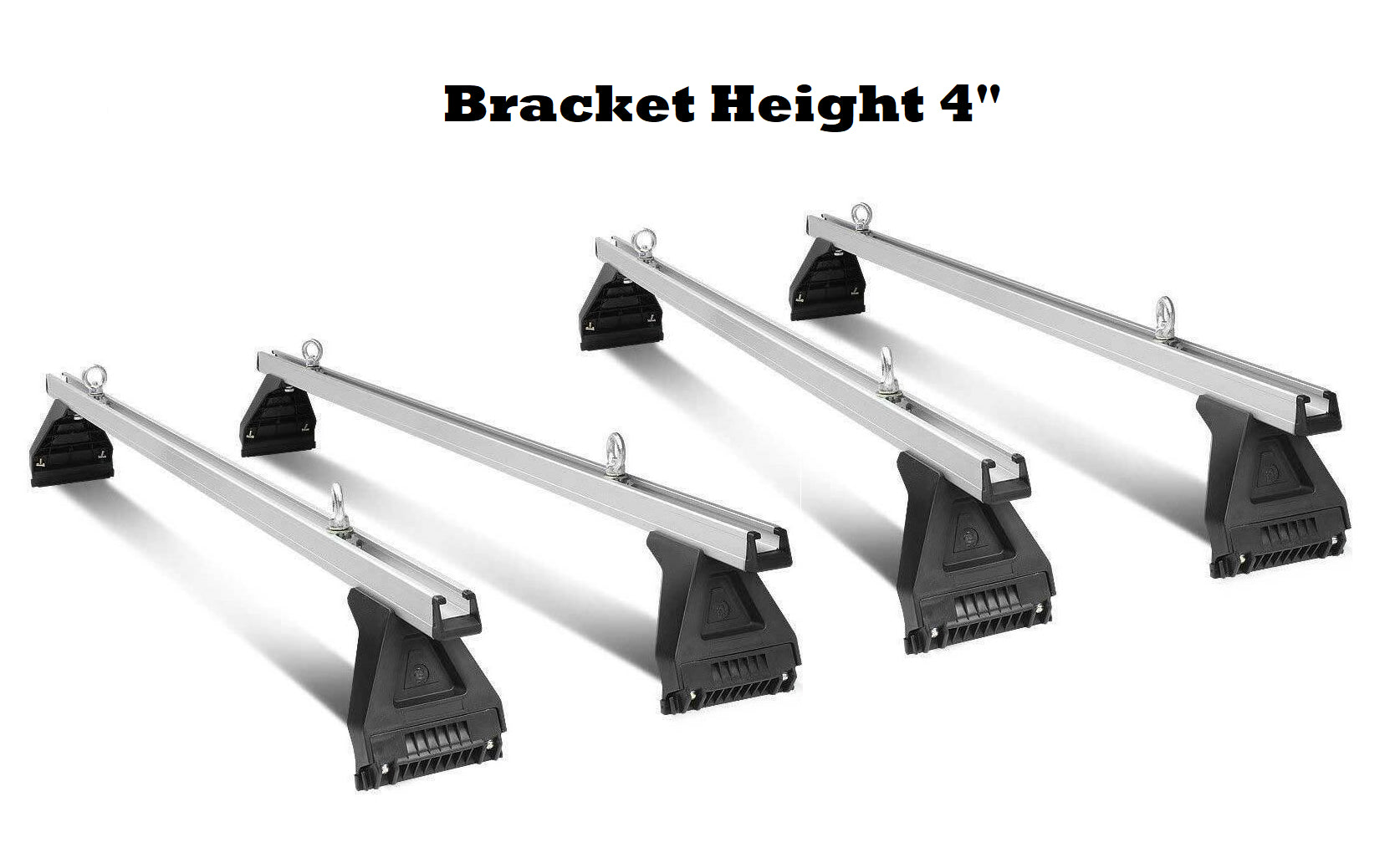 Top angle of car roof racks with tie down straps attached
