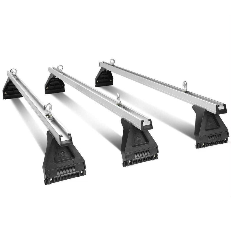 Car roof racks cross bar for Toyota Hiace side view showing aluminium bars